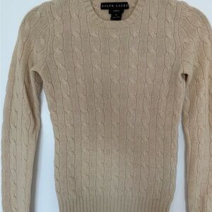 Ralph Lauren Beige Cable Knit Sweater